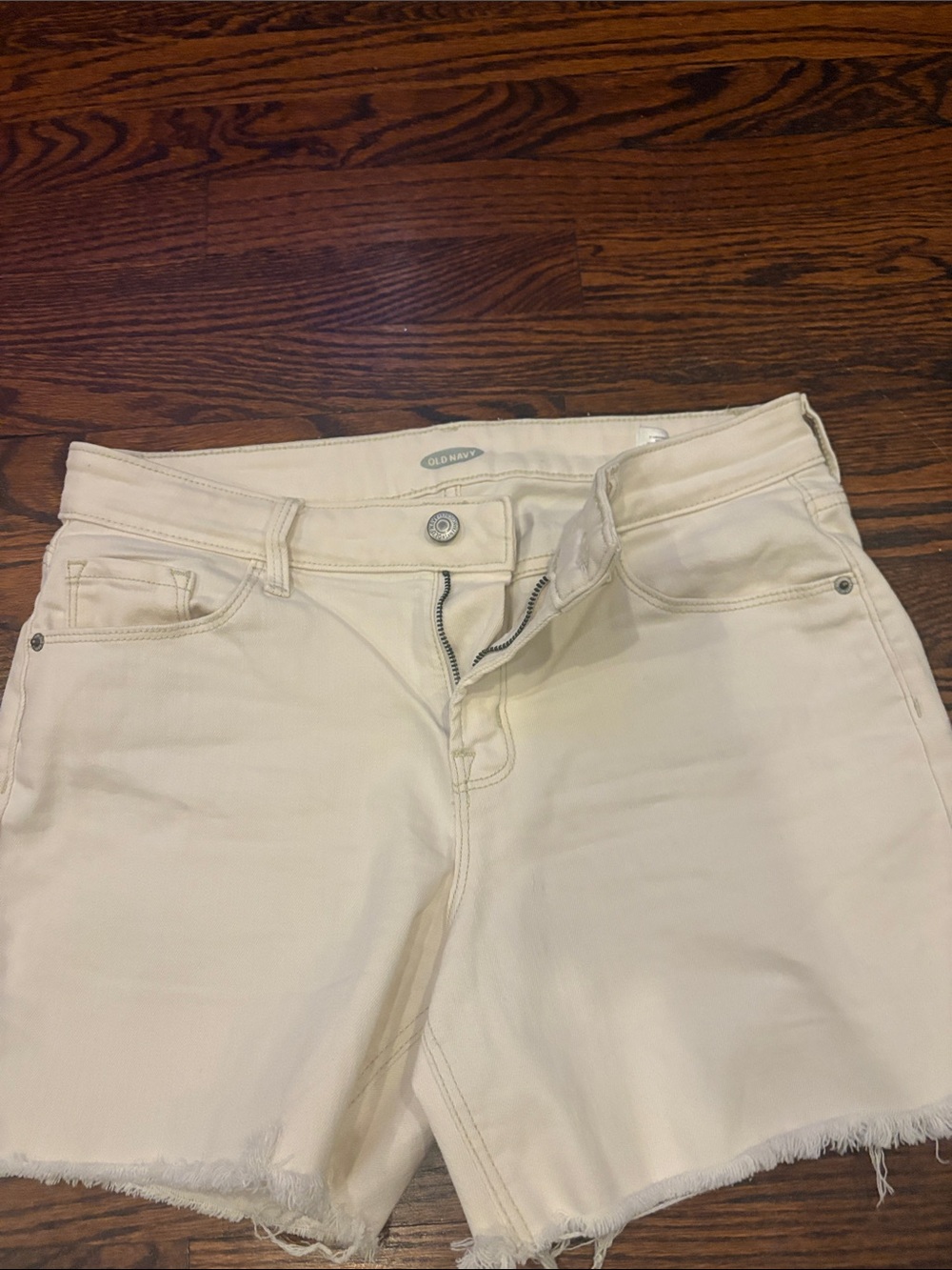 Old Navy Light Cream Denim Jean Shorts